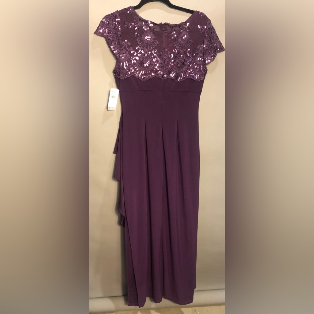 NWT Alex Evenings Long Column Dress with Sweetheart Neck Size 6 Petite - Picture 5 of 7